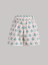 MOD Floral Print Slant Pocket Shorts